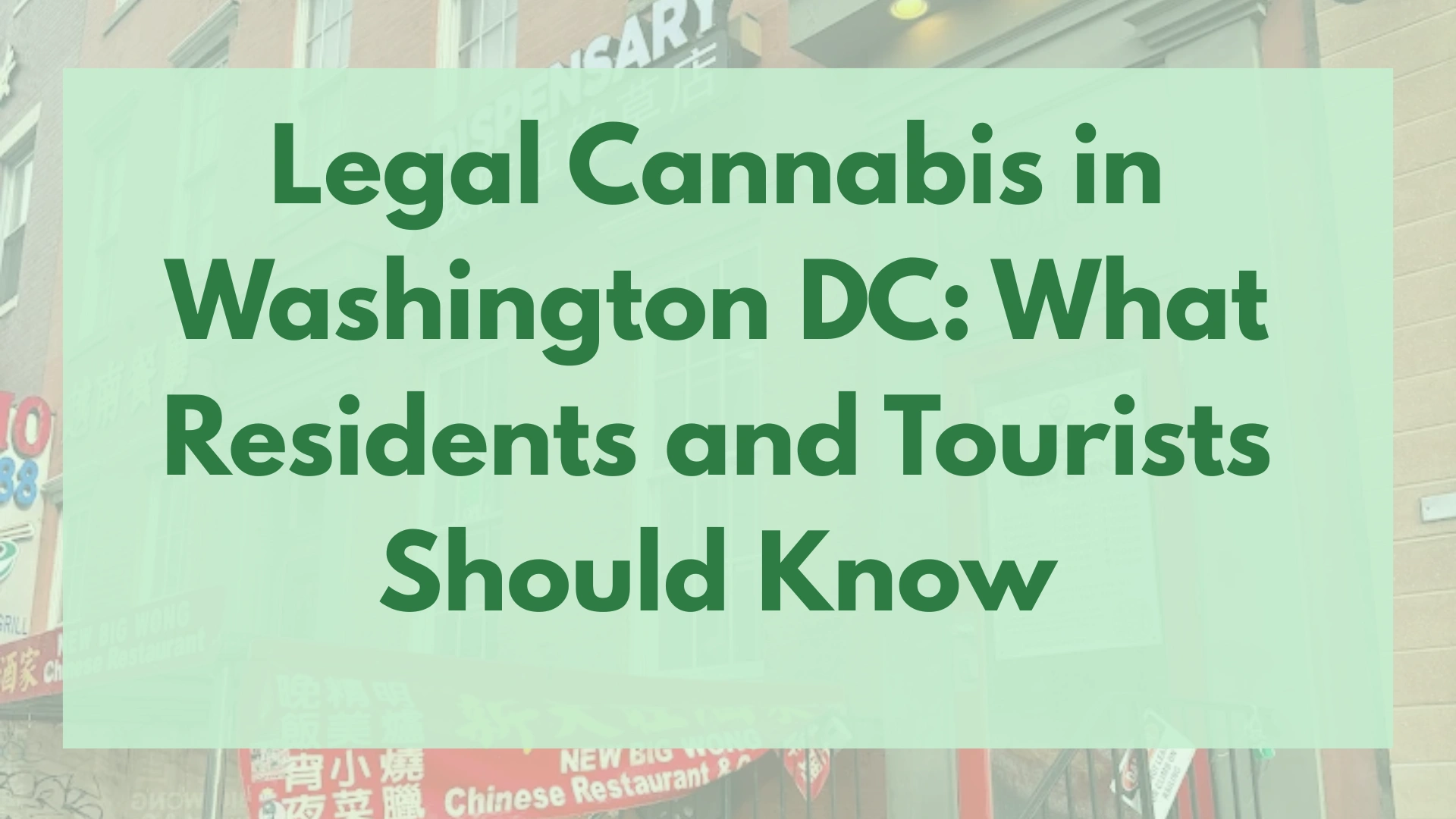 Legal Cannabis in Washington DC What Residents and Tourists Should Know